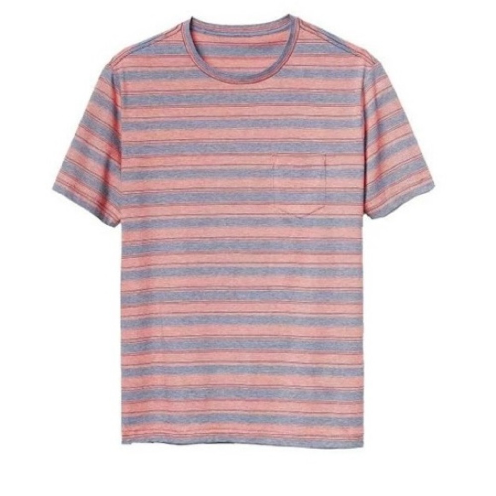 Gap Essential Stripe Crewneck Pocket T-Shirt
